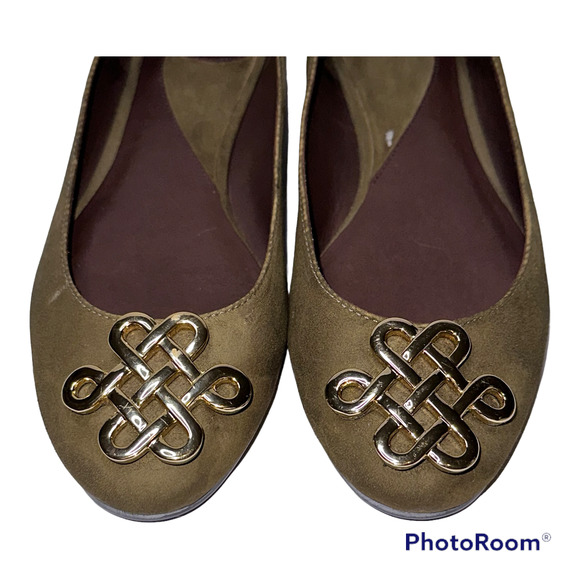 Diane Von Furstenberg Green DVF Flats 6.5M - Picture 2 of 8